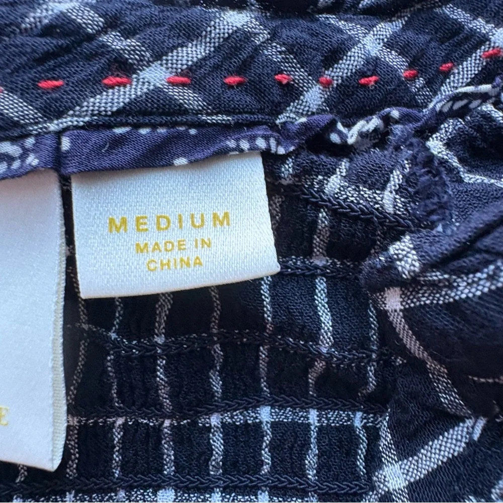 Maeve by Anthropologie | Black and White Gingham Dress Sz M - Picture 4 of 7